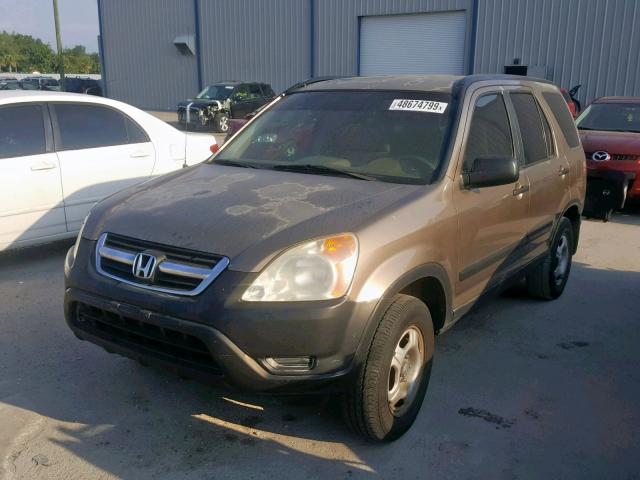 JHLRD68442C022657 - 2002 HONDA CR-V LX TAN photo 2