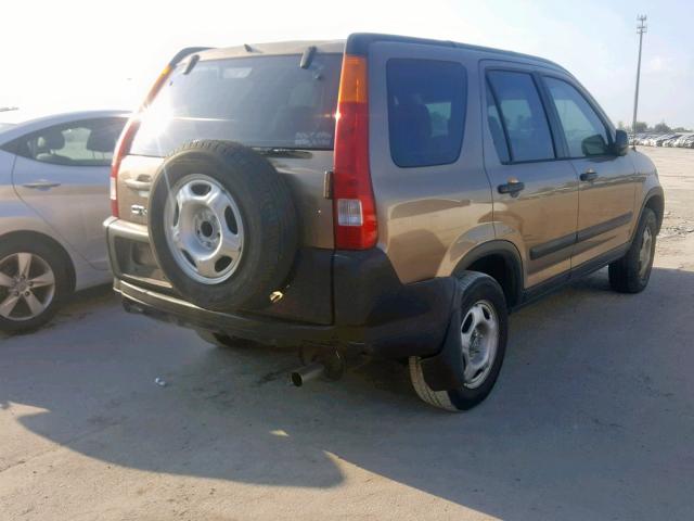 JHLRD68442C022657 - 2002 HONDA CR-V LX TAN photo 4