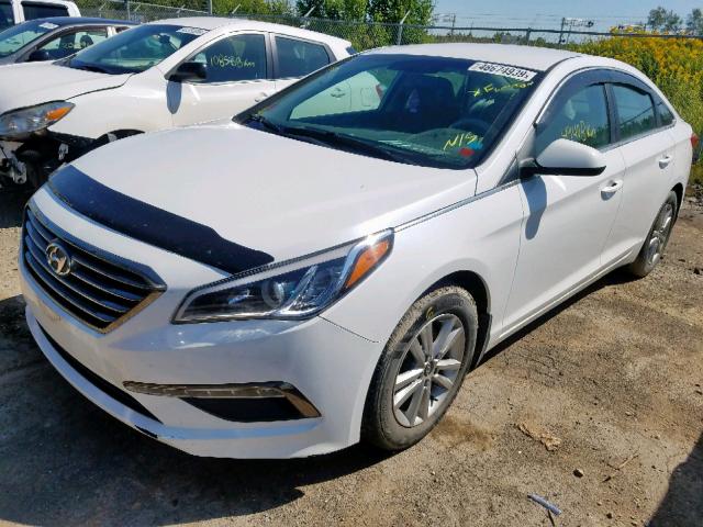 5NPE24AF2FH198330 - 2015 HYUNDAI SONATA SE WHITE photo 2