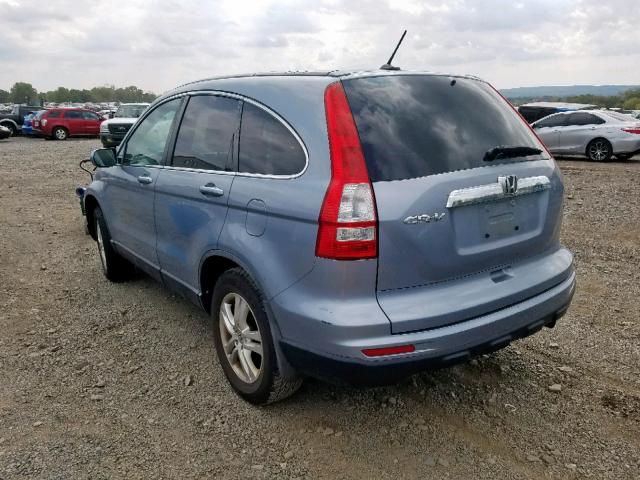 5J6RE3H7XBL018660 - 2011 HONDA CR-V EXL BLUE photo 3