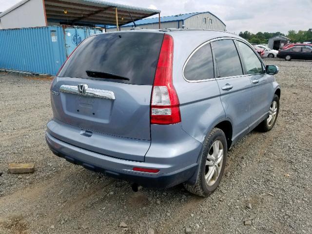 5J6RE3H7XBL018660 - 2011 HONDA CR-V EXL BLUE photo 4