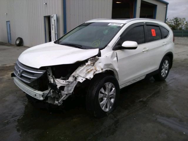 5J6RM4H7XEL063241 - 2014 HONDA CR-V EXL WHITE photo 2