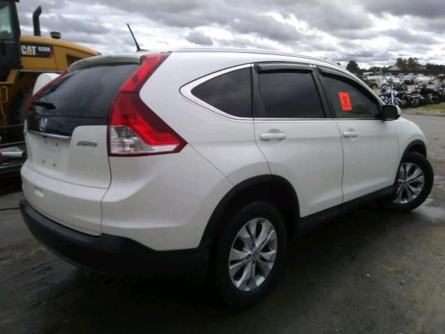 5J6RM4H7XEL063241 - 2014 HONDA CR-V EXL WHITE photo 4