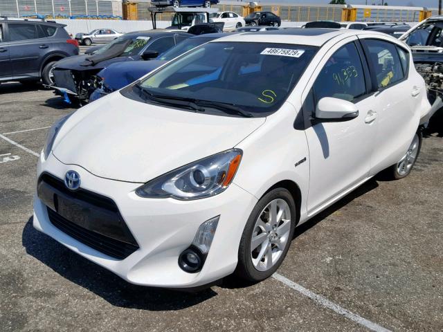 JTDKDTB35F1097009 - 2015 TOYOTA PRIUS C WHITE photo 2