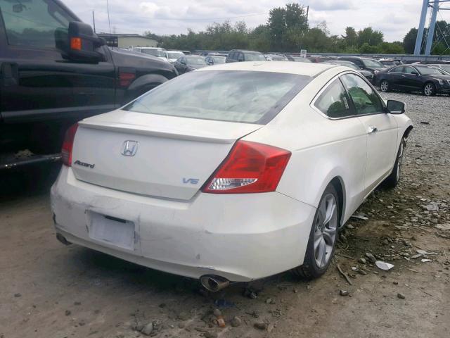 1HGCS2B80BA000827 - 2011 HONDA ACCORD EXL WHITE photo 4