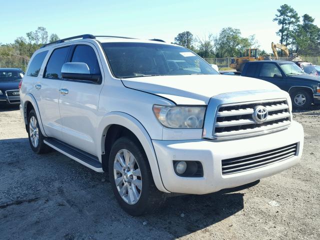 5TDZY67A38S014033 - 2008 TOYOTA SEQUOIA PL WHITE photo 1