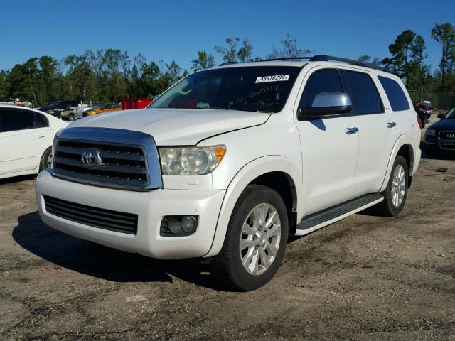 5TDZY67A38S014033 - 2008 TOYOTA SEQUOIA PL WHITE photo 2