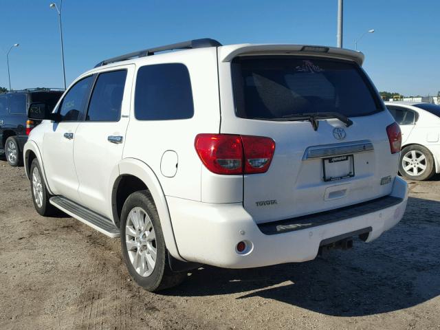 5TDZY67A38S014033 - 2008 TOYOTA SEQUOIA PL WHITE photo 3