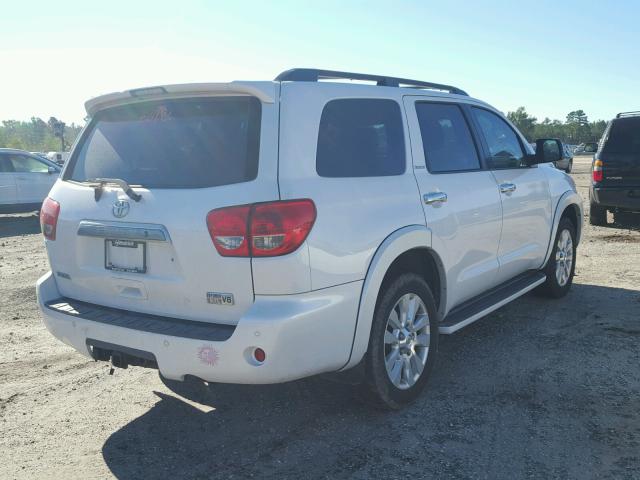 5TDZY67A38S014033 - 2008 TOYOTA SEQUOIA PL WHITE photo 4