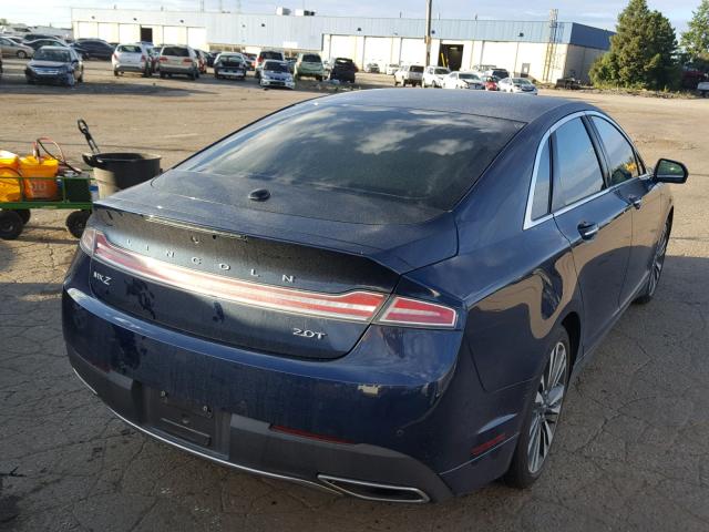 3LN6L5E9XHR659622 - 2017 LINCOLN MKZ RESERV BLUE photo 4