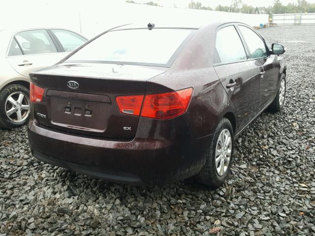 KNAFU4A27A5087371 - 2010 KIA FORTE EX BROWN photo 4