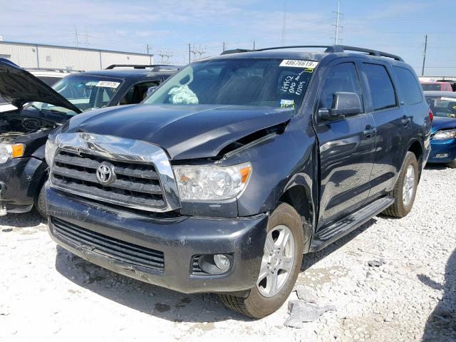 5TDZY5G19DS046702 - 2013 TOYOTA SEQUOIA SR CHARCOAL photo 2