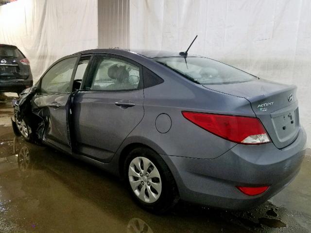 KMHCT4AE2HU174707 - 2017 HYUNDAI ACCENT SE GRAY photo 3