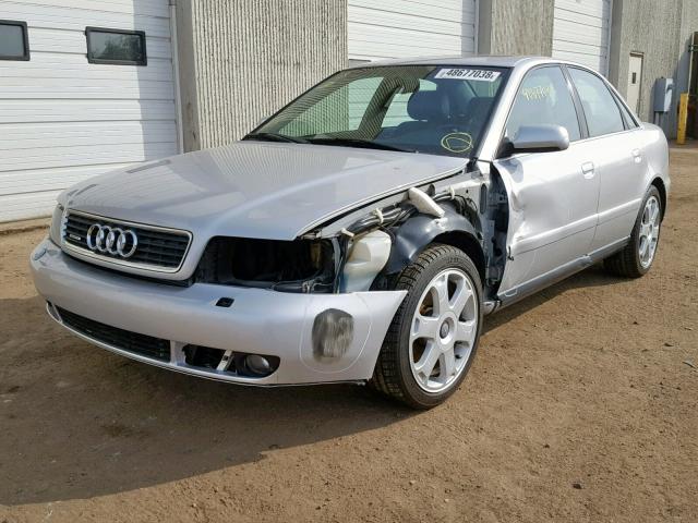 WAUDH28D5YA081853 - 2000 AUDI A4 2.8 QUA SILVER photo 2