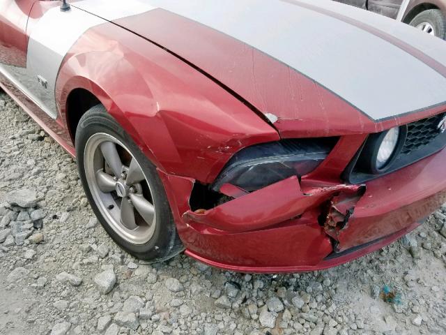 1ZVHT82H065246342 - 2006 FORD MUSTANG GT MAROON photo 9