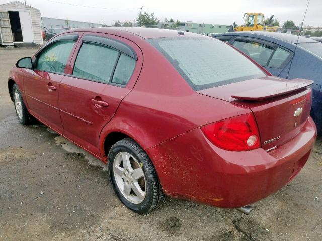 1G1AL55F787315976 - 2008 CHEVROLET COBALT LT RED photo 3