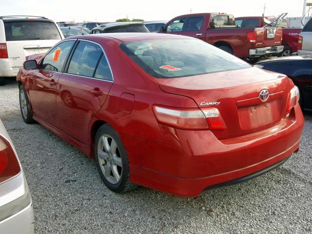 4T1BE46K69U265825 - 2009 TOYOTA CAMRY BASE RED photo 3