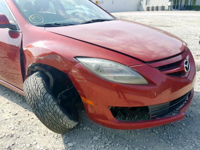 1YVHZ8BH3A5M32316 - 2010 MAZDA 6 I RED photo 9