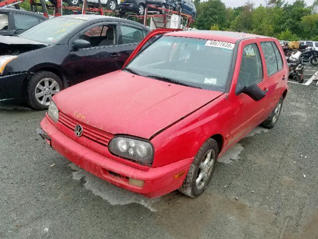 3VWFA81H2XM209805 - 1999 VOLKSWAGEN GOLF GL RED photo 2