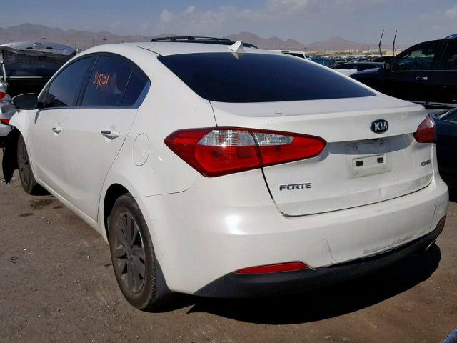 KNAFX4A88E5116488 - 2014 KIA FORTE EX WHITE photo 3