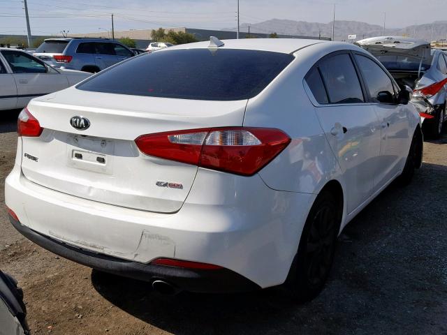 KNAFX4A88E5116488 - 2014 KIA FORTE EX WHITE photo 4