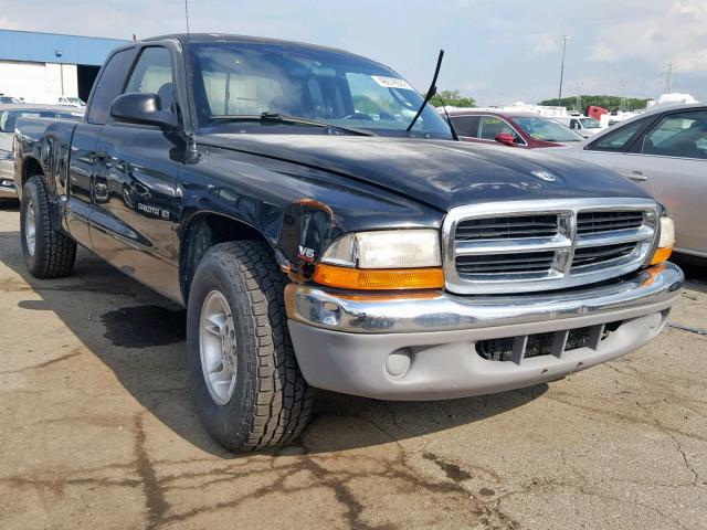 1B7GL22X5YS739179 - 2000 DODGE DAKOTA BLACK photo 1