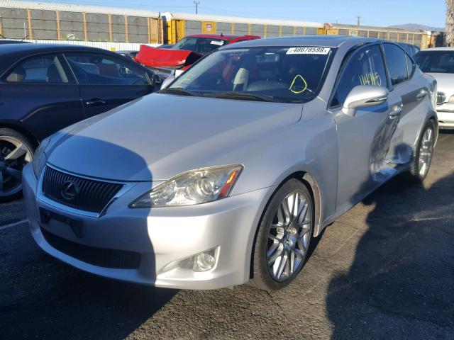 JTHBE262X92017192 - 2009 LEXUS IS 350 SILVER photo 2