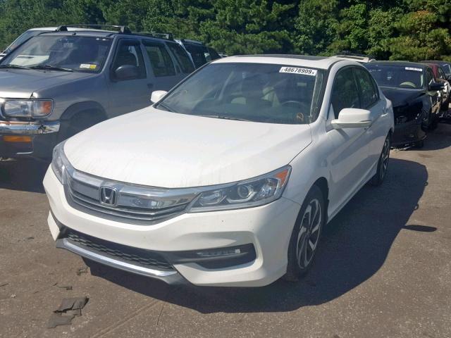 1HGCR2F85GA055741 - 2016 HONDA ACCORD EXL WHITE photo 2