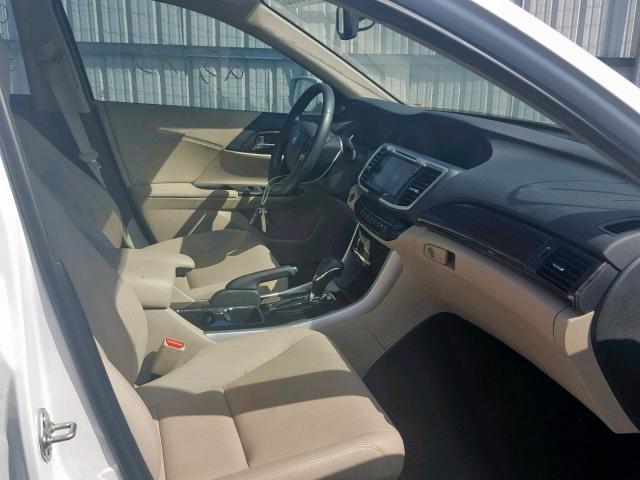 1HGCR2F85GA055741 - 2016 HONDA ACCORD EXL WHITE photo 5