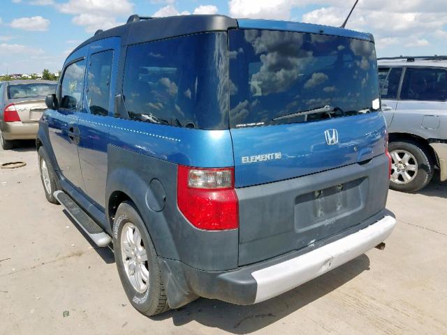 5J6YH28636L004836 - 2006 HONDA ELEMENT EX BLUE photo 3