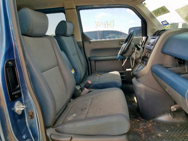 5J6YH28636L004836 - 2006 HONDA ELEMENT EX BLUE photo 5