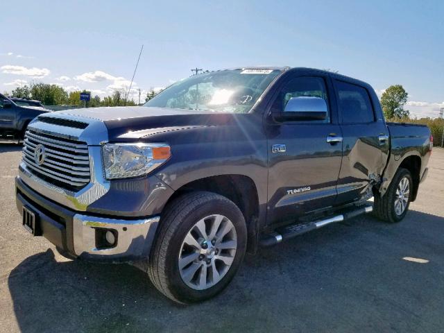 5TFHY5F1XHX636517 - 2017 TOYOTA TUNDRA CRE GRAY photo 2