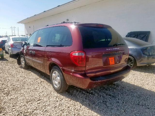 2D4GP24353R190515 - 2003 DODGE GRAND CARA MAROON photo 3