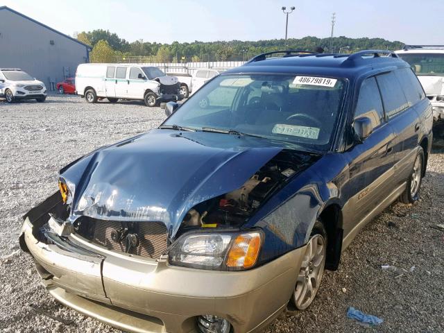 4S3BH665527600630 - 2002 SUBARU LEGACY OUT GREEN photo 2