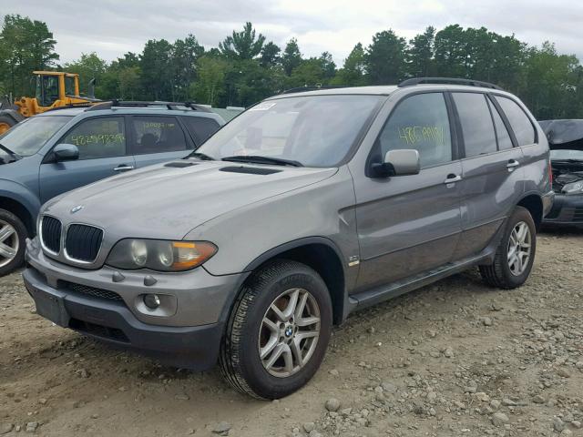 5UXFA13534LU27051 - 2004 BMW X5 3.0I GRAY photo 2