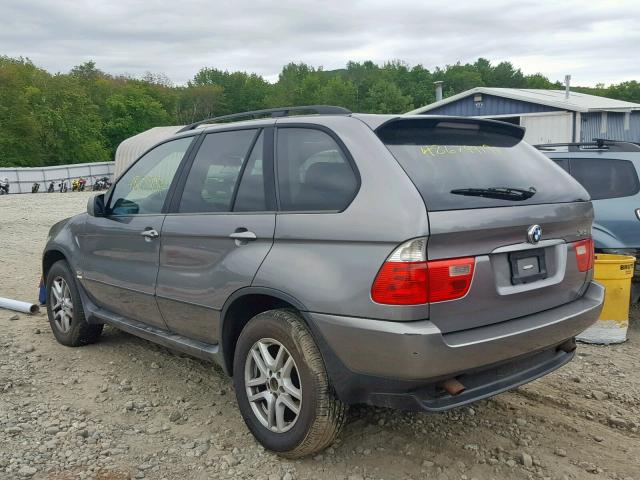 5UXFA13534LU27051 - 2004 BMW X5 3.0I GRAY photo 3