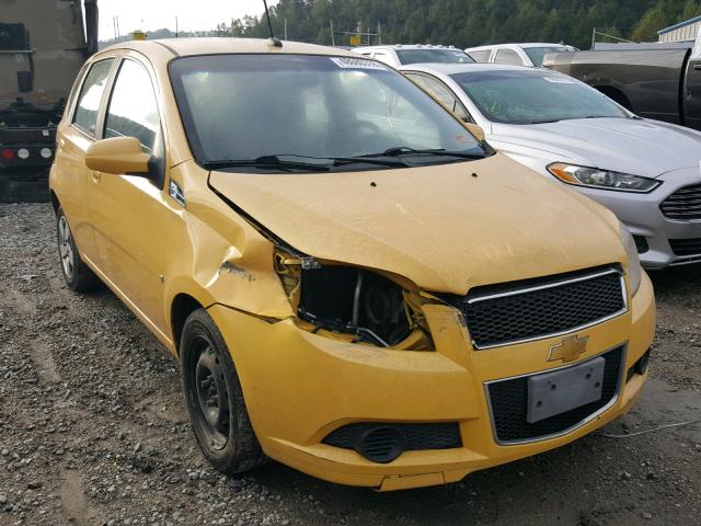 KL1TD66E89B623348 - 2009 CHEVROLET AVEO LS YELLOW photo 1