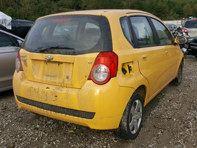 KL1TD66E89B623348 - 2009 CHEVROLET AVEO LS YELLOW photo 4