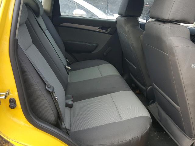 KL1TD66E89B623348 - 2009 CHEVROLET AVEO LS YELLOW photo 6