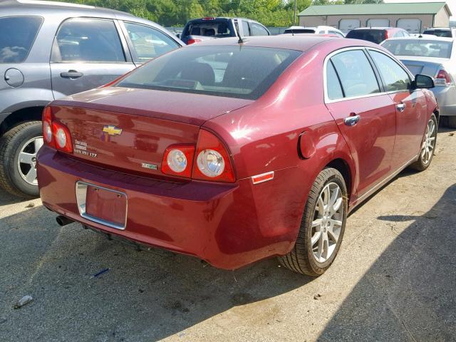 1G1ZE5EU9BF309427 - 2011 CHEVROLET MALIBU LTZ მუქწითელი ფოტო 4