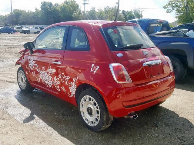 3C3CFFAR5FT625084 - 2015 FIAT 500 POP RED photo 3