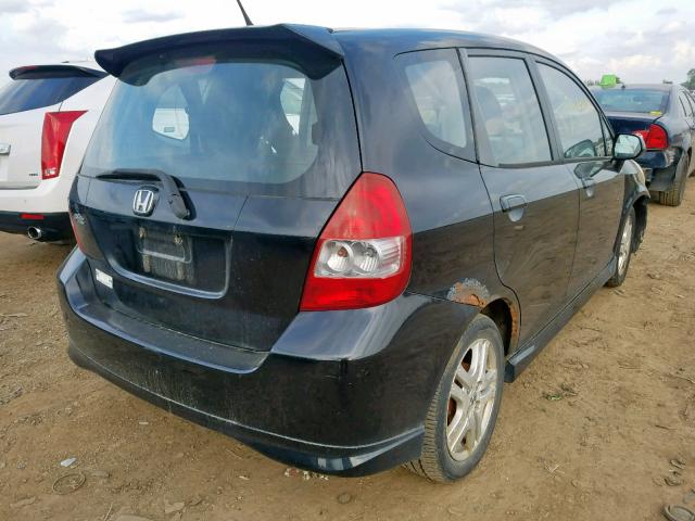 JHMGD37647S024037 - 2007 HONDA FIT S 黑色 照片 4