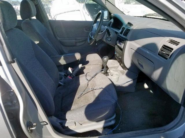 KNADC125346300929 - 2004 KIA RIO SILVER photo 5