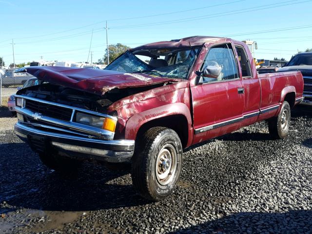 1GCGK29K1RE131656 - 1994 CHEVROLET GMT-400 K2 MAROON photo 2