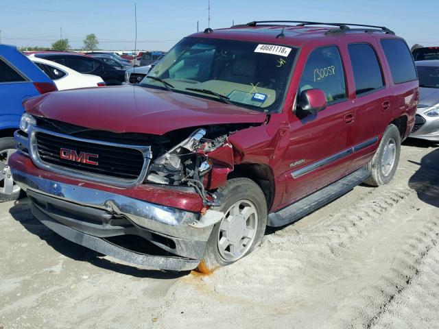 1GKEC13TX5J156206 - 2005 GMC YUKON BURGUNDY photo 2