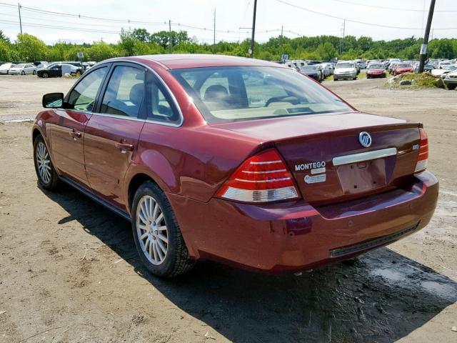 1MEHM431X5G600489 - 2005 MERCURY MONTEGO PR ბურგუნდია ფოტო 3