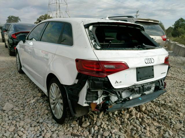 WAUTPBFF9GA101054 - 2016 AUDI A3 E-TRON WHITE photo 3