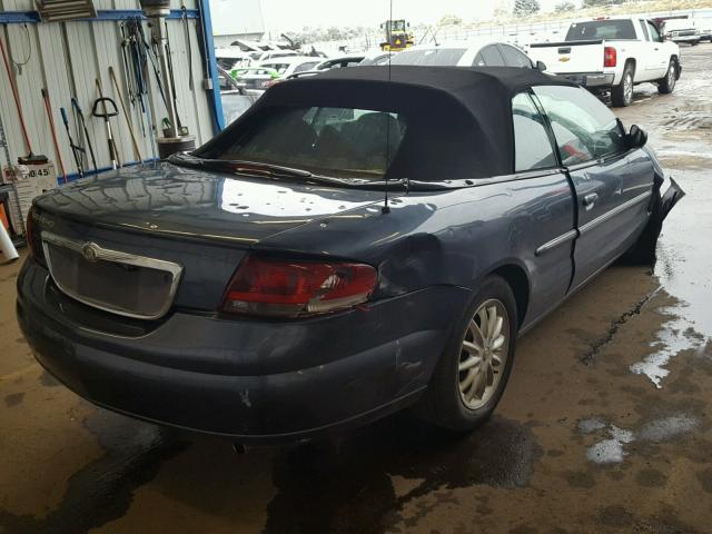 1C3EL55R72N131745 - 2002 CHRYSLER SEBRING LX BLUE photo 4