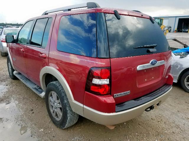 1FMEU64E86UA36924 - 2006 FORD EXPLORER E RED photo 3