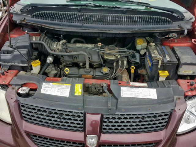 2D4GP44L54R530680 - 2004 DODGE GRAND CARA RED photo 7